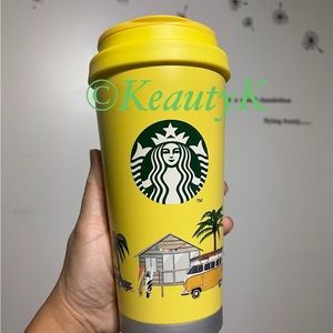Yellow Korea Elma 12 oz tropical summer stainless ss steel Starbucks cup tumbler